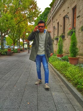 「Saturdays NYC（サタデーズ ニューヨークシティ ）のアイテム（バッグ）」を使った、SUKEさん（メンズ・172cm）の秋コーディネート
