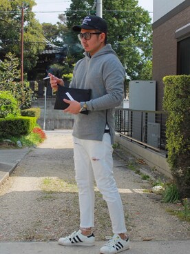 「Saturdays NYC（サタデーズ ニューヨークシティ ）のアイテム（バッグ）」を使った、SUKEさん（メンズ・172cm）の春コーディネート