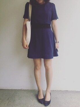 「無印良品（ムジルシリョウヒン）のアイテム（バッグ、ホワイト系）」を使った、tohanさん（レディース・161cm）の夏コーディネート