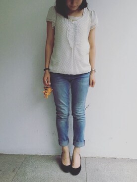 「GAP（ギャップ）のアイテム（その他パンツ、その他）」を使った、tohanさん（レディース・161cm）の夏コーディネート