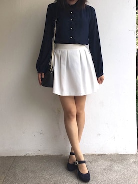 「EBELE MOTION（エベルモーション）のアイテム（スカート）」を使った、tohanさん（レディース・161cm）の秋コーディネート