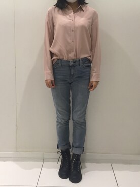「GAP（ギャップ）のアイテム（デニムパンツ、その他）」を使った、tohanさん（レディース・161cm）の秋コーディネート