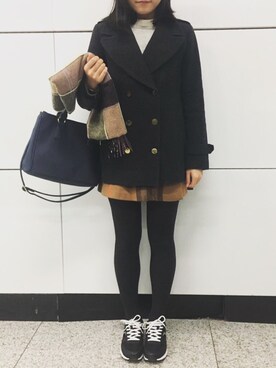 「4℃（ヨンドシー）のアイテム（バッグ）」を使った、tohanさん（レディース・161cm）の冬コーディネート