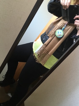 「aveil（アベイル）のアイテム（パンツ）」を使った、のんくまポケットさん（レディース・156cm）の秋コーディネート