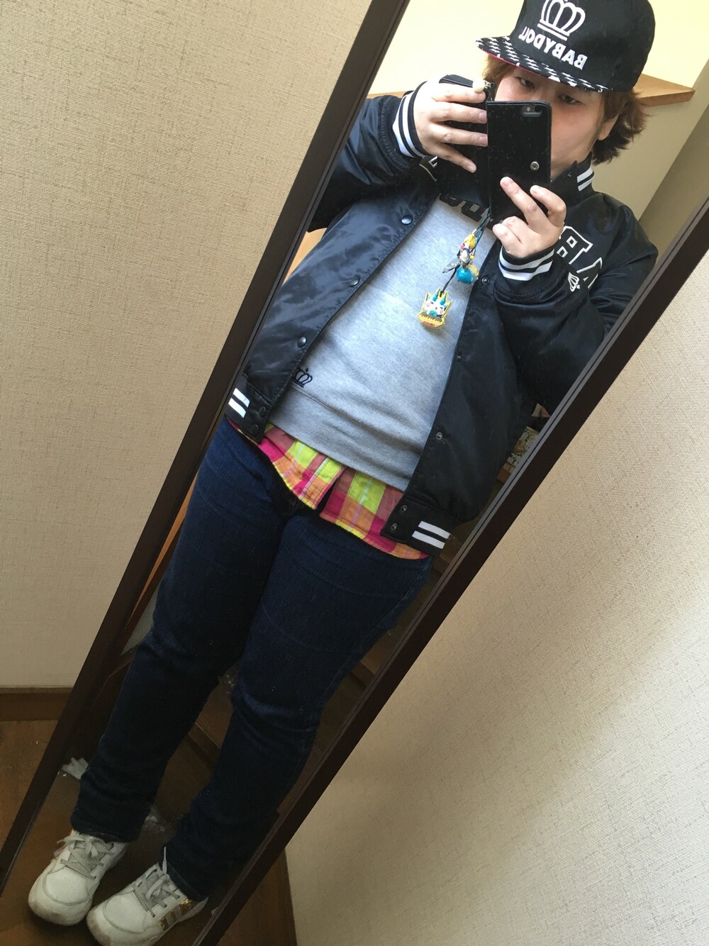「シンプルコーデ」｜「BABYDOLLのアイテム（キャップ、ブラック系）」を使った、のんくまポケットさん（レディース・156cm）の冬コーディネートの1枚目の写真