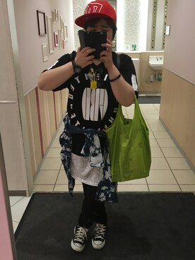 「aveil（アベイル）のアイテム（パンツ）」を使った、のんくまポケットさん（レディース・156cm）の春コーディネート