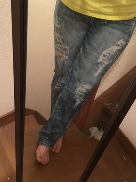 「aveil（アベイル）のアイテム（パンツ）」を使った、のんくまポケットさん（レディース・156cm）の秋コーディネート