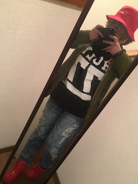 「aveil（アベイル）のアイテム（パンツ）」を使った、のんくまポケットさん（レディース・156cm）の秋コーディネート