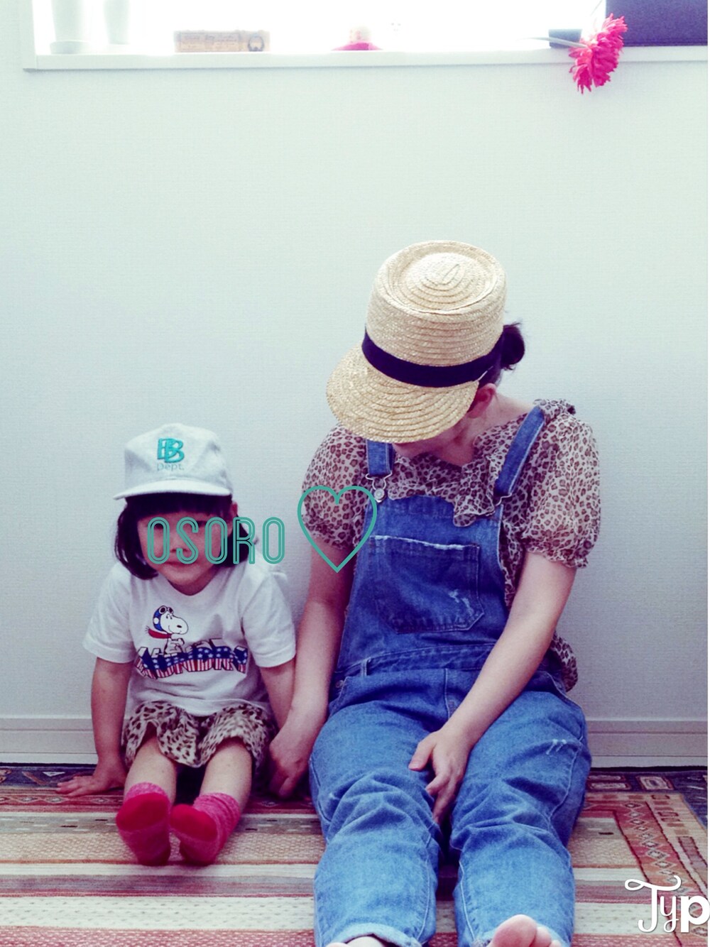 「レオパード、H&M、kids、親子コーデ、ペアルック、ママコーデ、親子でおそろい、WEARBOOKエントリー」｜「H&Mのアイテム（ワンピース、その他）」を使った、chiePuさん（キッズ・100cm）の春コーディネートの1枚目の写真
