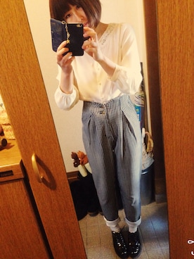 「chico_（チコ）のアイテム（パンツ）」を使った、A☺︎さん（レディース・163cm）の春コーディネート