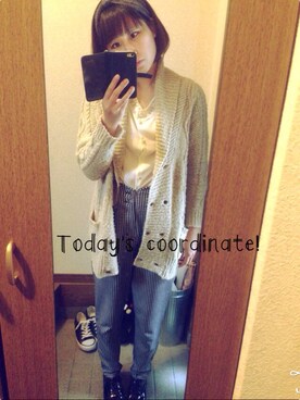 「chico_（チコ）のアイテム（パンツ）」を使った、A☺︎さん（レディース・163cm）の春コーディネート