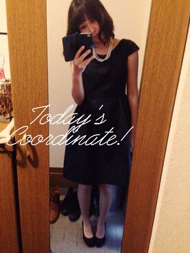 「STRAWBERRY-FIELDS（ストロベリーフィールズ）のアイテム（ドレス）」を使った、A☺︎さん（レディース・163cm）の秋コーディネート