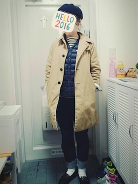「orcival」｜「アイテム（ダウンベスト）」を使った、komeriさん（レディース・158cm）の冬コーディネート