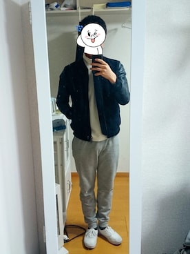 「JUNRED（ジュンレッド）のアイテム（スタジャン）」を使った、Kさん（メンズ・172cm）の冬コーディネート