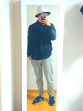「JUNRED（ジュンレッド）のアイテム（スタジャン）」を使った、Kさん（メンズ・172cm）の春コーディネート