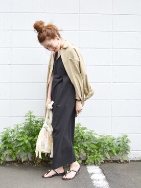 「Khaju（カージュ）のアイテム（つなぎ/オールインワン）」を使った、naoさん（レディース・156cm）の春コーディネート
