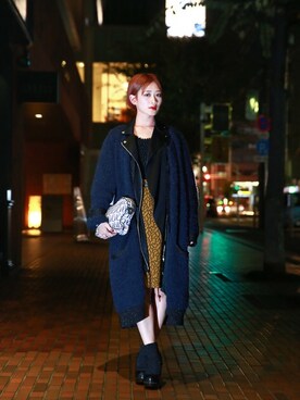 「alexanderwang（アレキサンダーワン）のアイテム（ライダースジャケット）」を使った、ナツキさん（レディース・154cm）の春コーディネート