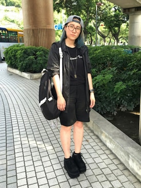 「PUMA（プーマ）のアイテム（スタジャン）」を使った、Jerisさん（レディース・160cm）の夏コーディネート