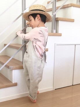 「bobochoses」｜「アイテム（オールインワン・サロペット）」を使った、@bunbunさん（キッズ・100cm）の春コーディネート