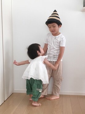 「GAP（ギャップ）のアイテム（チュニック）」を使った、@bunbunさん（キッズ・100cm）の夏コーディネート