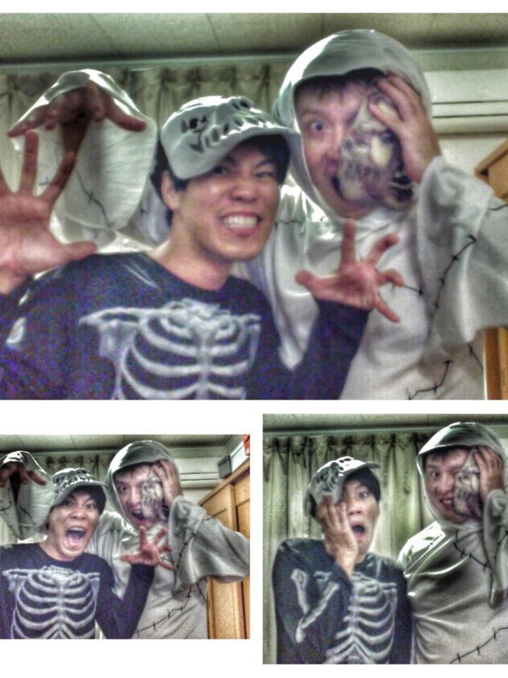 「WEAR HALLOWEEN 2014、ハロウィーン、コスプレ、Trick or Treat、Skeleton、GHOST」｜「don quixoteのアイテム（その他、ホワイト系）」を使った、kenwajapan2さん（メンズ・163cm）の秋コーディネートの1枚目の写真