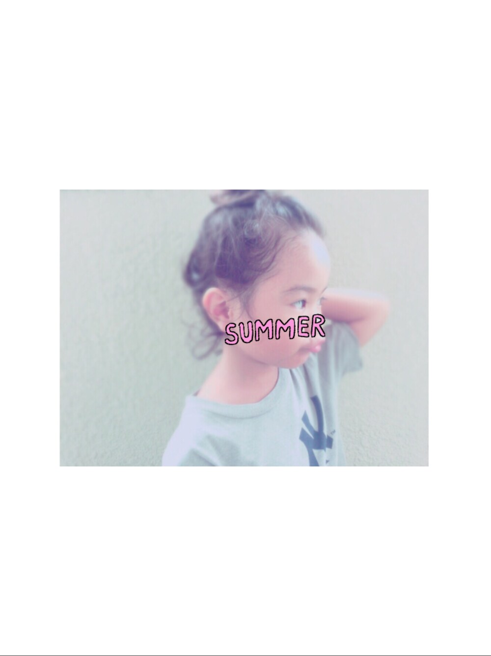 「サマソニ、アリアナグランデ、Ariana Grande、SUMMERSONIC」｜「古着のアイテム（Tシャツ/カットソー、グレー系）」を使った、cocoさん（キッズ・100cm）の夏コーディネートの1枚目の写真
