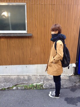 「PAR ICI」｜「アイテム（その他アウター）」を使った、かげさん（レディース・162cm）の冬コーディネート