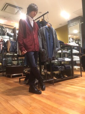 「ユニオンステーション」｜「アイテム（ブーツ）」を使った、なおきさん（メンズ・173cm）の秋コーディネート
