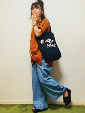 「アイテム（ヘアゴム）」を使った、舞桜さん（レディース・150cm）の夏コーディネート