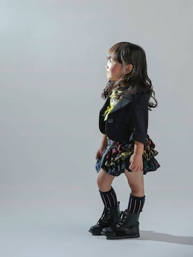 「Dollｙ Mew（ドーリィ　ミュウ）のアイテム」を使った、aYUInaさん（キッズ・90cm）の秋コーディネート