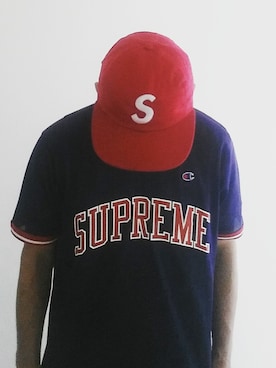 「Supreme （シュプリーム）のアイテム（ジャージ）」を使った、お猿さん（メンズ・173cm）の夏コーディネート