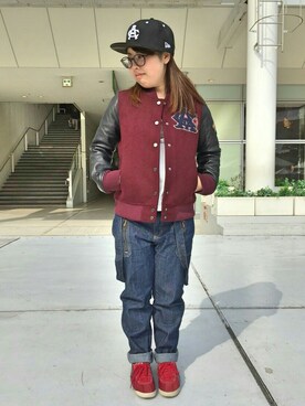 「TYPE BLUE（タイプブルー）のアイテム（パンツ）」を使った、sakiさん（レディース・147cm）の秋コーディネート
