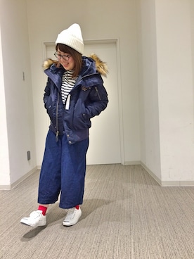 「N-2B」｜「アイテム（ブルゾン）」を使った、sakiさん（レディース・147cm）の秋コーディネート