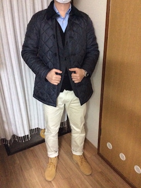 「ツイードジャケット」｜「アイテム（その他アウター）」を使った、猿田彦さん（メンズ・168cm）の冬コーディネート