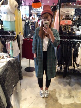 「アパレル」｜「アイテム（帽子）」を使った、Narさん（レディース・162cm）の秋コーディネート