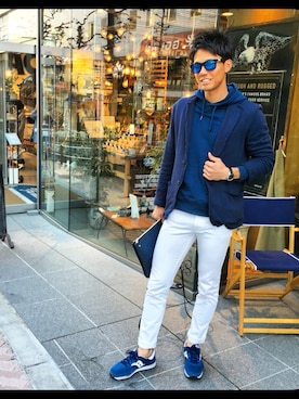 「BAYFLOW（ベイフロー）のアイテム（テーラードジャケット）」を使った、けいさん（メンズ・184cm）の春コーディネート