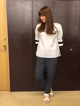 「YECCA VECCA（イェッカヴェッカ）のアイテム（その他トップス）」を使った、ファインドストアさん（レディース・163cm）の夏コーディネート