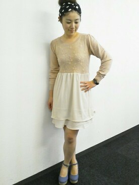 ECスタッフ①さん(レディース・159cm)の春コーディネート