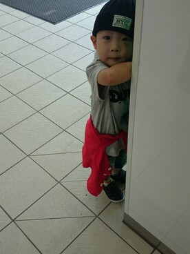 「DENIM BAR（デニム　バー）のアイテム」を使った、TaQさん（キッズ・90cm）の夏コーディネート