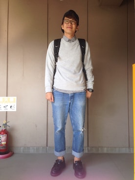 「CPH（シーピーエイチ）のアイテム（キャップ）」を使った、ミキ 亜生さん（メンズ・173cm）の春コーディネート