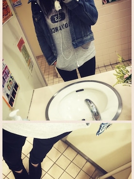 「chuxxx（チュウ）のアイテム（ジャケット/アウター）」を使った、ERiKAさん（レディース・160cm）の冬コーディネート