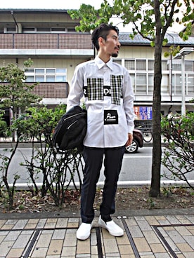 「soe（ソーイ）のアイテム（シャツ/ブラウス）」を使った、ragazzostaffさん（メンズ・171cm）の秋コーディネート
