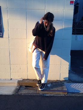 「SUPERGA（スペルガ）のアイテム（その他）」を使った、くりためいさん（レディース・159cm）の秋コーディネート