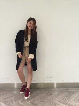 「PANTS...（パンツ）のアイテム」を使った、くりためいさん（レディース・160cm）の秋コーディネート