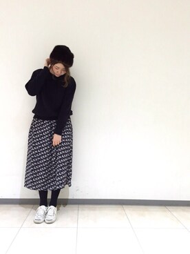 「ロシア帽」｜くりためいさん（レディース・160cm）の冬コーディネート