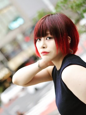「スナップ」｜「アイテム（口紅/リップティント/グロス）」を使った、はるひさん（レディース・153cm）の夏コーディネート