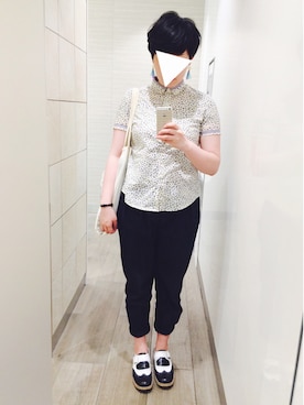 「tricot COMME des GARCONS（トリココムデギャルソン）のアイテム（その他シューズ）」を使った、しょうこさん（レディース・165cm）の夏コーディネート