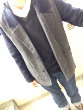 「Heather（ヘザー）のアイテム（ジャケット/アウター）」を使った、いちろーさん（メンズ・162cm）の冬コーディネート