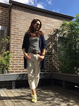「アイテム（バングル/リストバンド）」を使った、Chieさん（レディース・165cm・30代）の秋コーディネート