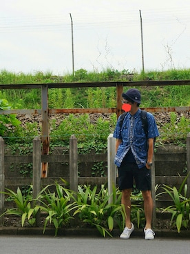 「Mammut（マムート）のアイテム（パンツ）」を使った、sshmさん（メンズ・176cm）の夏コーディネート